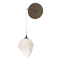 Hubbardton Forge Chrysalis 9" Tall Wall Sconce Bronze / White