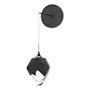 Hubbardton Forge Chrysalis 9" Tall Wall Sconce Black / Black / Clear