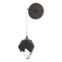 Hubbardton Forge Chrysalis 9" Tall Wall Sconce Oil Rubbed Bronze / Black / Clear
