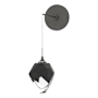 Hubbardton Forge Chrysalis 9" Tall Wall Sconce Natural Iron / Black