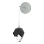 Hubbardton Forge Chrysalis 9" Tall Wall Sconce Vintage Platinum / Black