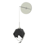 Hubbardton Forge Chrysalis 9" Tall Wall Sconce Sterling / Black