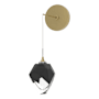 Hubbardton Forge Chrysalis 9" Tall Wall Sconce Modern Brass / Black