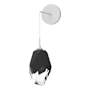 Hubbardton Forge Chrysalis 12" Tall Wall Sconce White / Black