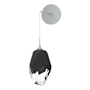 Hubbardton Forge Chrysalis 12" Tall Wall Sconce Vintage Platinum / Black / Clear