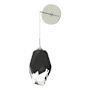Hubbardton Forge Chrysalis 12" Tall Wall Sconce Sterling / Black / Clear