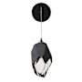 Hubbardton Forge Chrysalis 12" Tall Wall Sconce Ink / Black