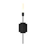 Hubbardton Forge Lisse 23" Tall Wall Sconce Black