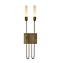 Hubbardton Forge Lisse 2 Light 23" Tall Wall Sconce Bronze