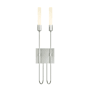 Hubbardton Forge Lisse 2 Light 23" Tall Wall Sconce Vintage Platinum