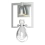 Hubbardton Forge Apothecary 15" Tall Wall Sconce Vintage Platinum / Clear