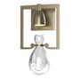Hubbardton Forge Apothecary 15" Tall Wall Sconce Soft Gold / Clear