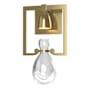 Hubbardton Forge Apothecary 15" Tall Wall Sconce Modern Brass / Clear