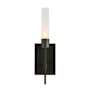 Hubbardton Forge Vela 16" Tall Wall Sconce Dark Smoke / Clear