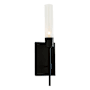 Hubbardton Forge Vela 16" Tall Wall Sconce Black / Clear