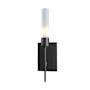 Hubbardton Forge Vela 16" Tall Wall Sconce Black / Frosted