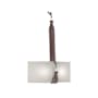 Hubbardton Forge Saratoga 2 Light 25" Tall Wall Sconce Black / Polished Nickel / British Brown / Flax