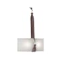 Hubbardton Forge Saratoga 2 Light 25" Tall Wall Sconce Black / Polished Nickel / British Brown