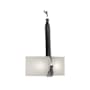 Hubbardton Forge Saratoga 2 Light 25" Tall Wall Sconce Black / Polished Nickel / Black / Flax