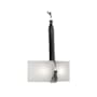 Hubbardton Forge Saratoga 2 Light 25" Tall Wall Sconce Black / Polished Nickel / Black / Natural Anna