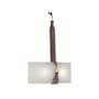 Hubbardton Forge Saratoga 2 Light 25" Tall Wall Sconce Black / Antique Brass / British Brown / Flax