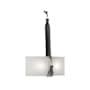 Hubbardton Forge Saratoga 2 Light 25" Tall Wall Sconce Black / Antique Brass / Black / Natural Anna