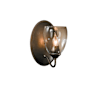 Hubbardton Forge Simple Lines 9" Tall Wall Sconce Dark Smoke / Water