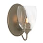 Hubbardton Forge Simple Lines 9" Tall Wall Sconce Soft Gold / Water