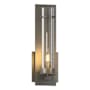 Hubbardton Forge New Town 13" Tall Wall Sconce Dark Smoke / Seedy
