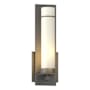 Hubbardton Forge New Town 13" Tall Wall Sconce Natural Iron / Opal