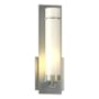 Hubbardton Forge New Town 13" Tall Wall Sconce Vintage Platinum / Opal