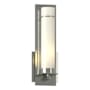 Hubbardton Forge New Town 13" Tall Wall Sconce Sterling / Opal