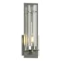 Hubbardton Forge New Town 13" Tall Wall Sconce Sterling / Seedy