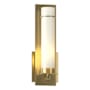Hubbardton Forge New Town 13" Tall Wall Sconce Modern Brass / Opal