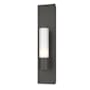 Hubbardton Forge Pillar 18" Tall Wall Sconce with Customizable Glass Shade Natural Iron / Opal