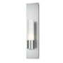 Hubbardton Forge Pillar 18" Tall Wall Sconce with Customizable Glass Shade Vintage Platinum / Opal