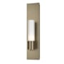 Hubbardton Forge Pillar 18" Tall Wall Sconce with Customizable Glass Shade Soft Gold / Opal