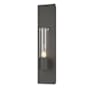 Hubbardton Forge Pillar 18" Tall Wall Sconce with Customizable Glass Shade Natural Iron / Seedy