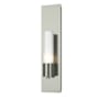 Hubbardton Forge Pillar 18" Tall Wall Sconce with Customizable Glass Shade Sterling / Opal