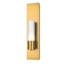 Hubbardton Forge Pillar 18" Tall Wall Sconce with Customizable Glass Shade Modern Brass / Opal