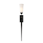 Hubbardton Forge Sweeping Taper 28" Tall Wall Sconce with Customizable Glass Shade Black / Opal