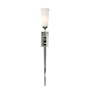 Hubbardton Forge Sweeping Taper 28" Tall Wall Sconce with Customizable Glass Shade Sterling / Opal