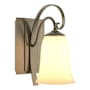 Hubbardton Forge Scroll 10" Tall Wall Sconce Soft Gold / Opal