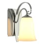 Hubbardton Forge Scroll 10" Tall Wall Sconce Sterling / Opal