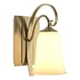 Hubbardton Forge Scroll 10" Tall Wall Sconce Modern Brass / Opal