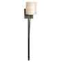 Hubbardton Forge Formae 30" Tall Wall Sconce with Customizable Glass Shade Natural Iron / Opal