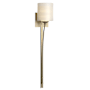 Hubbardton Forge Formae 30" Tall Wall Sconce with Customizable Glass Shade Soft Gold / Opal