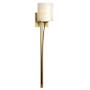 Hubbardton Forge Formae 30" Tall Wall Sconce with Customizable Glass Shade Modern Brass / Opal