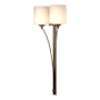 Hubbardton Forge Formae 2 Light 30" Tall Wall Sconce Bronze / Opal