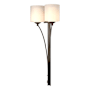 Hubbardton Forge Formae 2 Light 30" Tall Wall Sconce Oil Rubbed Bronze / Opal